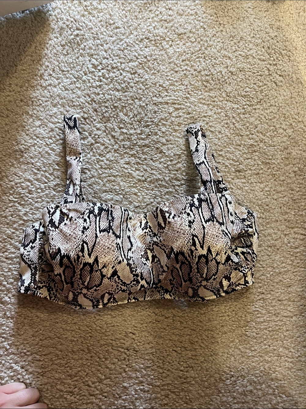 Shade & Shore Snake Print Bathing Suit Top
